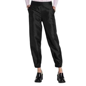 Kiki Vargas x Target Scalloped Pocket Tapered Pants Black Button Ankle XXS New